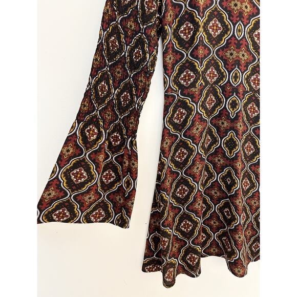 A.L.C. Alexa Kaleidoscope Printed Silk Flounce Sleeve Dress - Picture 3 of 7